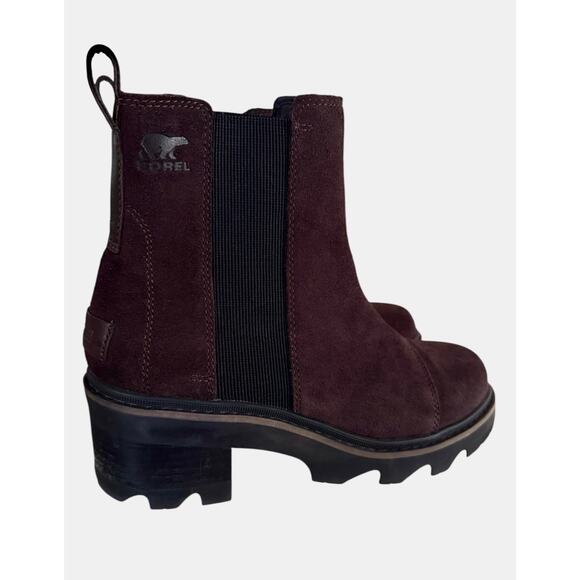 Sorel Joan Now Chelsea Boots 8.5 Brown Suede Lug Sole Platform Ankle Boot - Picture 7 of 7